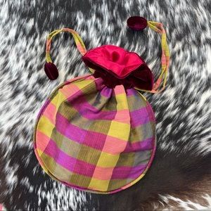 • Fazendi • Silk & Velvet Plaid Pouchette~